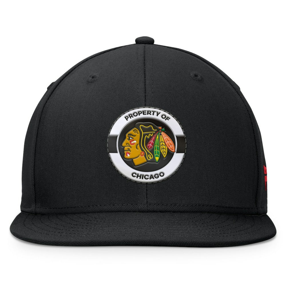 Chicago Blackhawks Fanatics Authentic Pro Training Camp Snapback Hat - Black - NHL 200562128