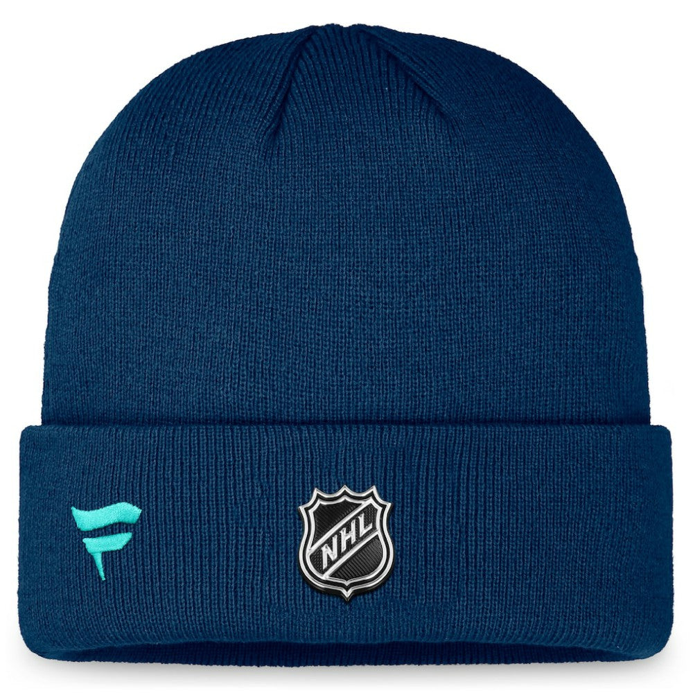 Seattle Kraken Fanatics Authentic Pro Training Camp Cuffed Knit Hat - Deep Sea Blue - NHL 200562148