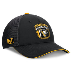 Pittsburgh Penguins Fanatics 2024 NHL Draft On Stage Trucker Adjustable Hat - Black - NHL 200562179