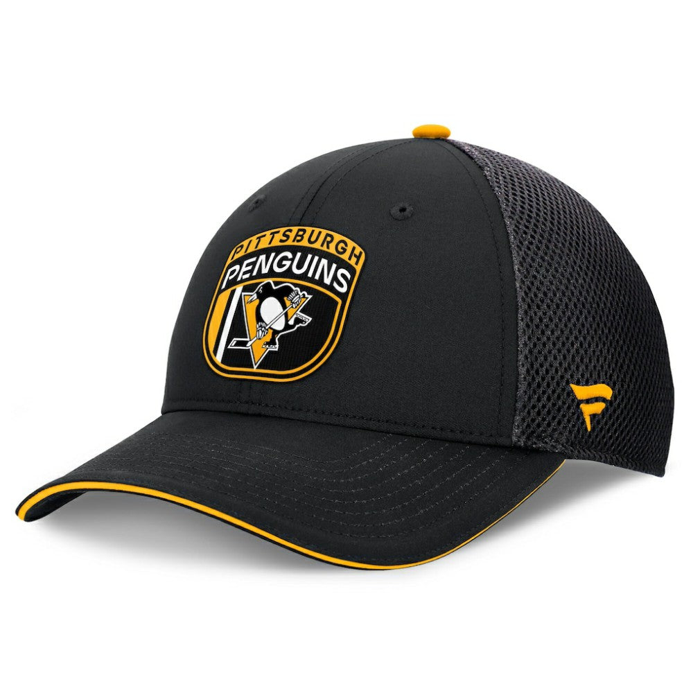 Pittsburgh Penguins Fanatics 2024 NHL Draft On Stage Trucker Adjustable Hat - Black - NHL 200562179