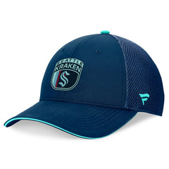 Seattle Kraken Fanatics 2024 NHL Draft On Stage Trucker Adjustable Hat - Deep Sea Blue - NHL 200562181