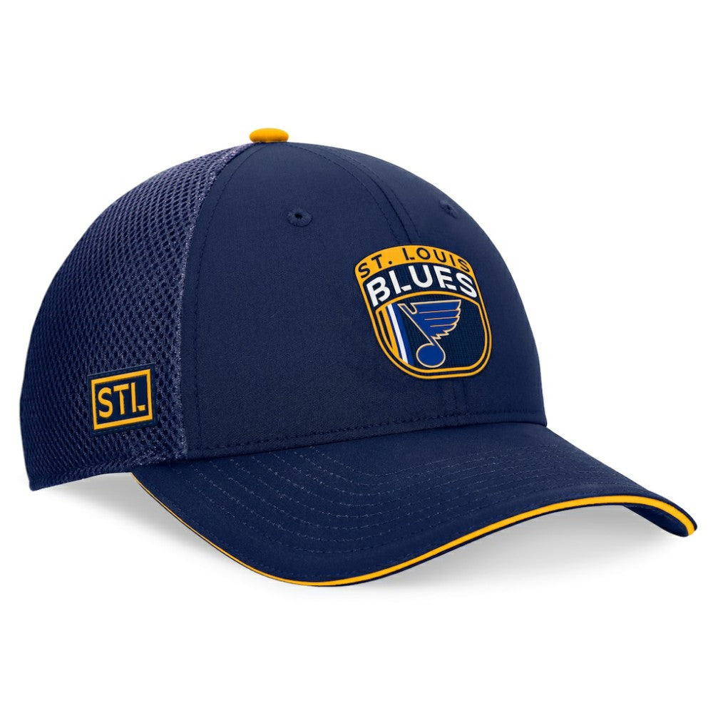 St. Louis Blues Fanatics 2024 NHL Draft On Stage Trucker Adjustable Hat - Navy - NHL 200562182