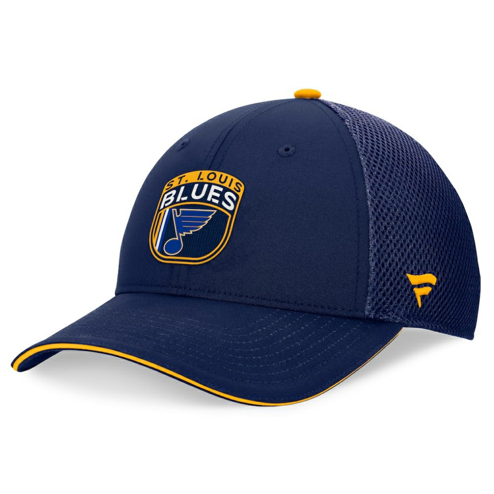 St. Louis Blues Fanatics 2024 NHL Draft On Stage Trucker Adjustable Hat - Navy - NHL 200562182