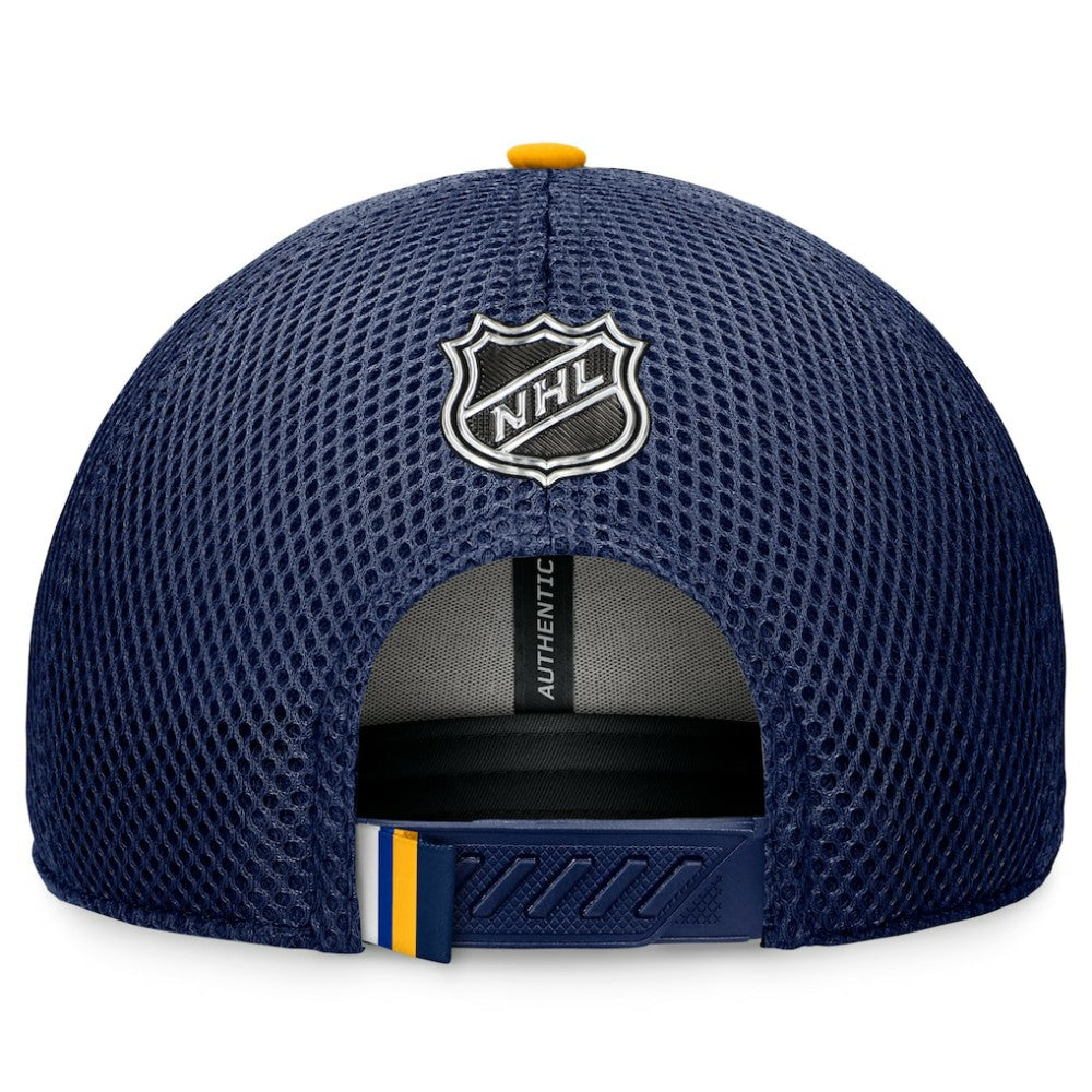 St. Louis Blues Fanatics 2024 NHL Draft On Stage Trucker Adjustable Hat - Navy - NHL 200562182