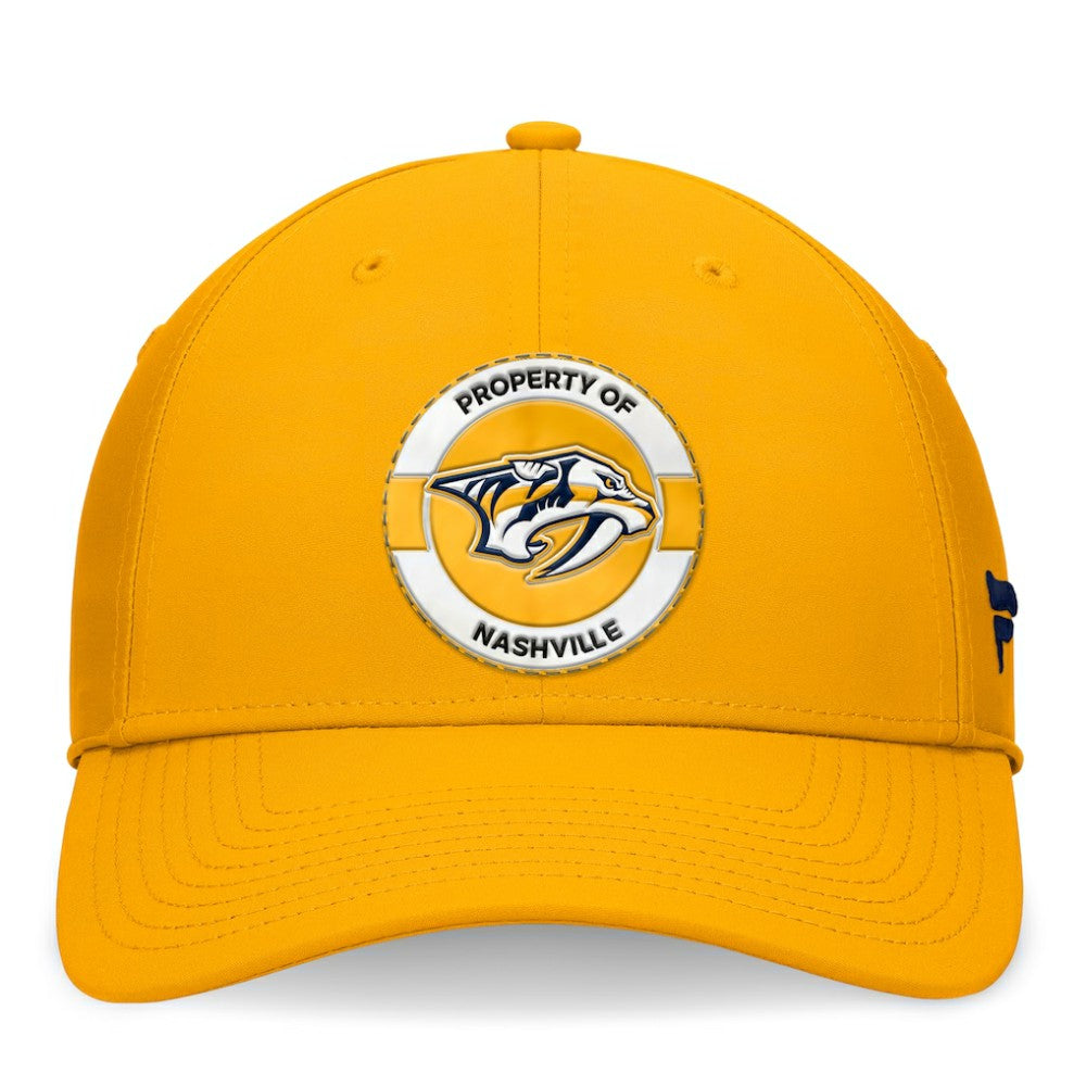 Nashville Predators Fanatics Authentic Pro Training Camp Flex Hat - Gold - NHL 200562237