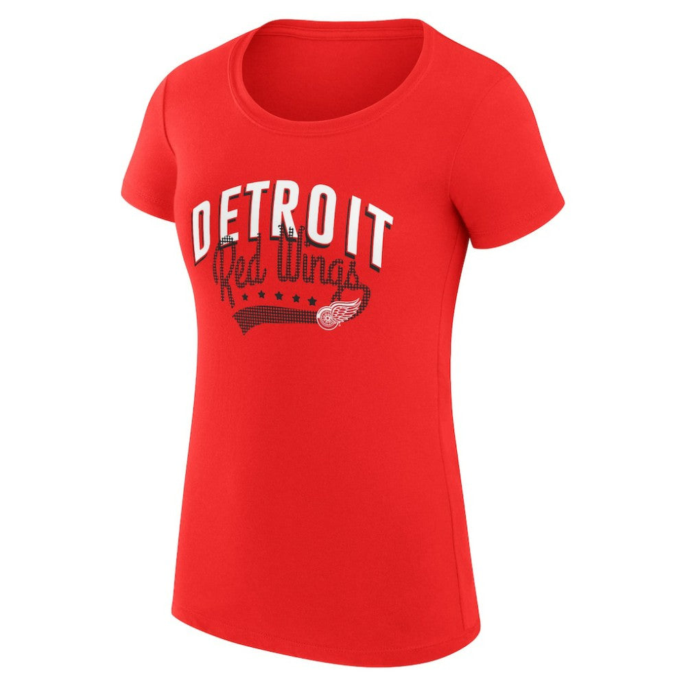 Detroit Red Wings G-III 4Her by Carl Banks Women's Super-Slim Fit Lightweight Filigree Logo T-Shirt – Red - NHL 200563465