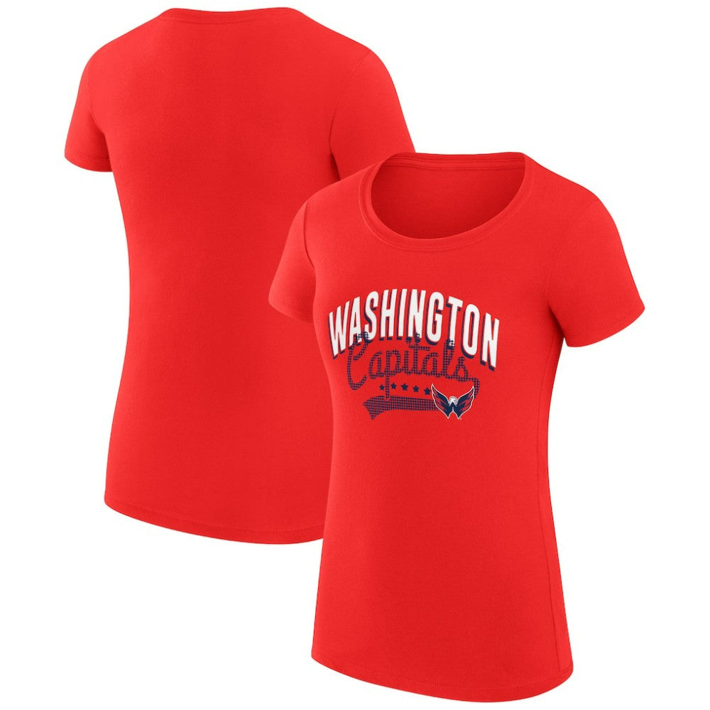 Washington Capitals G-III 4Her by Carl Banks Women's Super-Slim Fit Lightweight Filigree Logo T-Shirt – Red - NHL 200563471