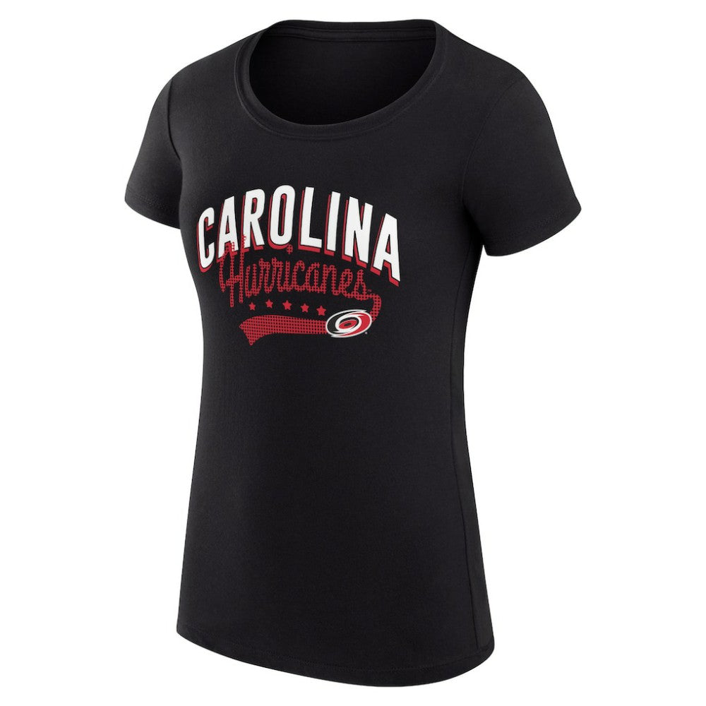 Carolina Hurricanes G-III 4Her by Carl Banks Women's Super-Slim Fit Lightweight Filigree Logo T-Shirt – Black - NHL 200563474