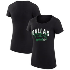 Dallas Stars G-III 4Her by Carl Banks Women's Super-Slim Fit Lightweight Filigree Logo T-Shirt – Black - NHL 200563477