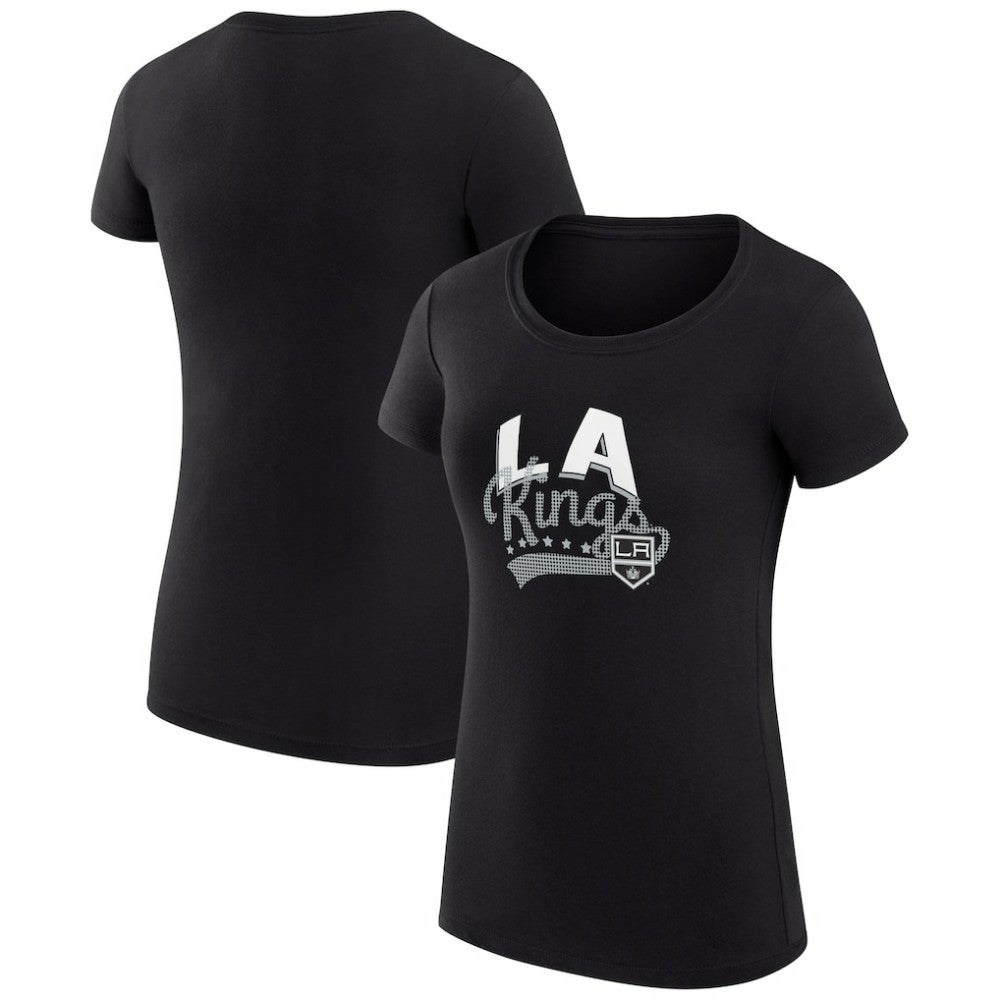 Los Angeles Kings G-III 4Her by Carl Banks Women's Super-Slim Fit Lightweight Filigree Logo T-Shirt – Black - NHL 200563479