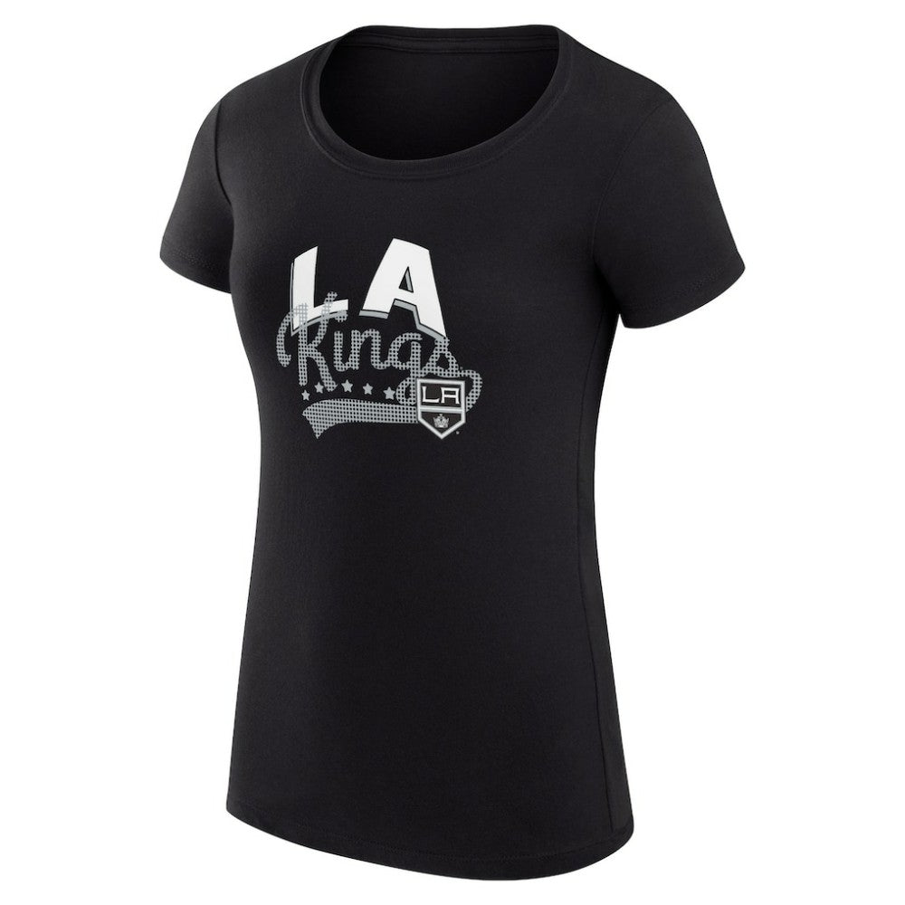Los Angeles Kings G-III 4Her by Carl Banks Women's Super-Slim Fit Lightweight Filigree Logo T-Shirt – Black - NHL 200563479