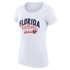 Florida Panthers G-III 4Her by Carl Banks Women's Super-Slim Fit Lightweight Filigree Logo T-Shirt – White - NHL 200563500