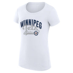 Winnipeg Jets G-III 4Her by Carl Banks Women's Super-Slim Fit Lightweight Filigree Logo T-Shirt – White - NHL 200563520