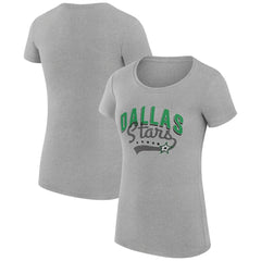 Dallas Stars G-III 4Her by Carl Banks Women's Super-Slim Fit Lightweight Filigree Logo T-Shirt – Gray - NHL 200563529