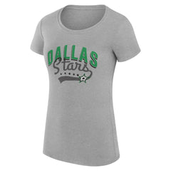 Dallas Stars G-III 4Her by Carl Banks Women's Super-Slim Fit Lightweight Filigree Logo T-Shirt – Gray - NHL 200563529