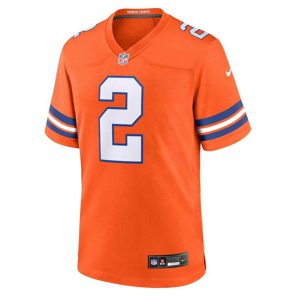 Nike Patrick Surtain II Denver Broncos Mile High Collection 1977 Throwback Player Game Jersey Orange