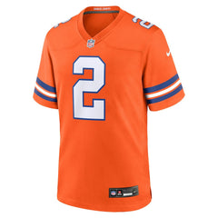 Nike Patrick Surtain II Denver Broncos Mile High Collection 1977 Throwback Player Game Jersey Orange