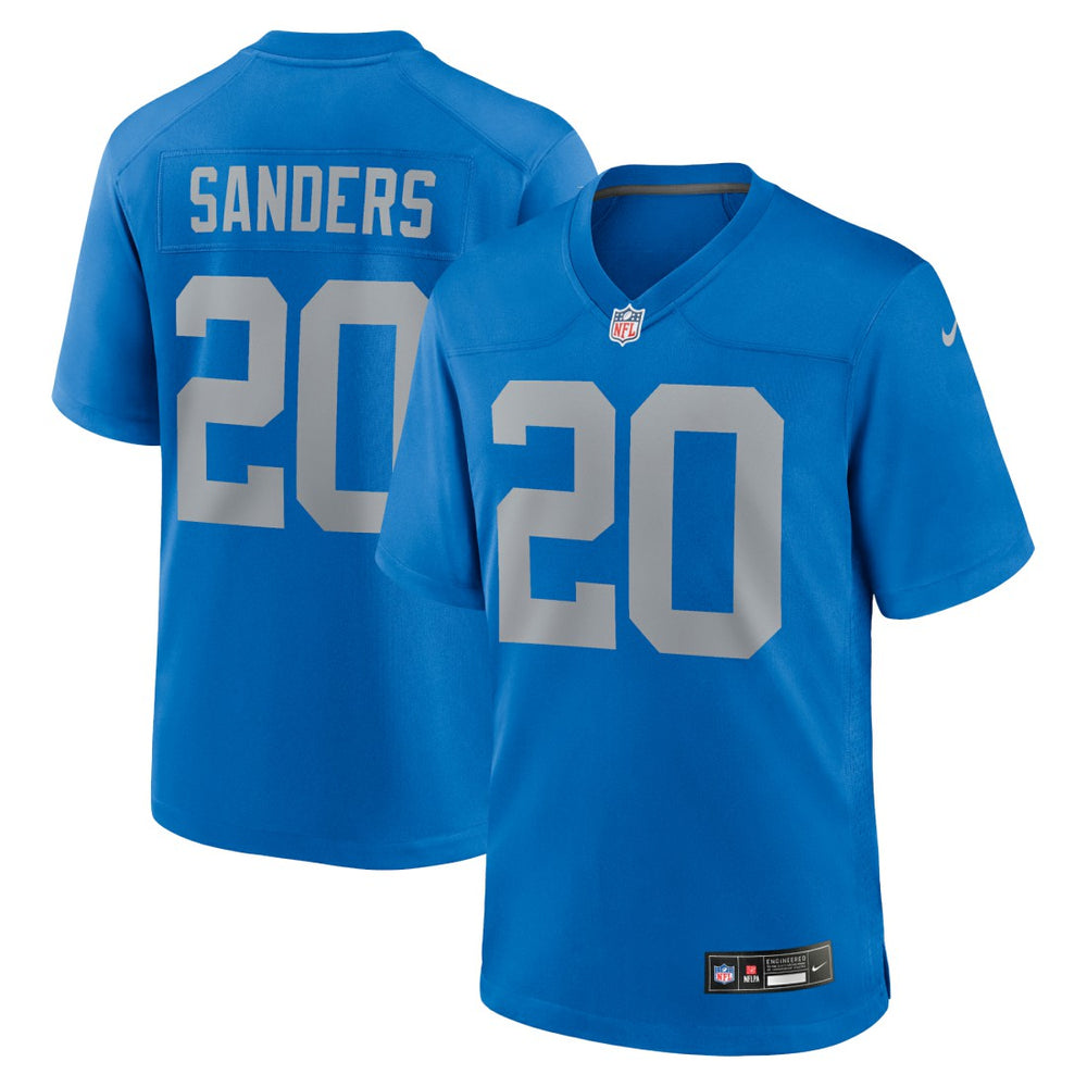 Nike Barry Sanders Detroit Lions Alternate Game Jersey Blue