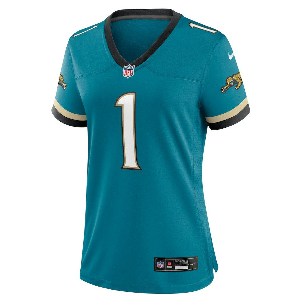 Nike Travis Etienne Jr Jacksonville Jaguars Women's Prowler Throwback Game Jersey Teal