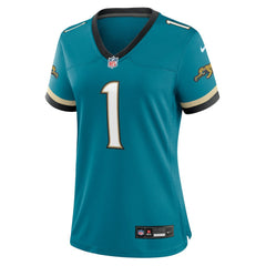 Nike Travis Etienne Jr Jacksonville Jaguars Women's Prowler Throwback Game Jersey Teal