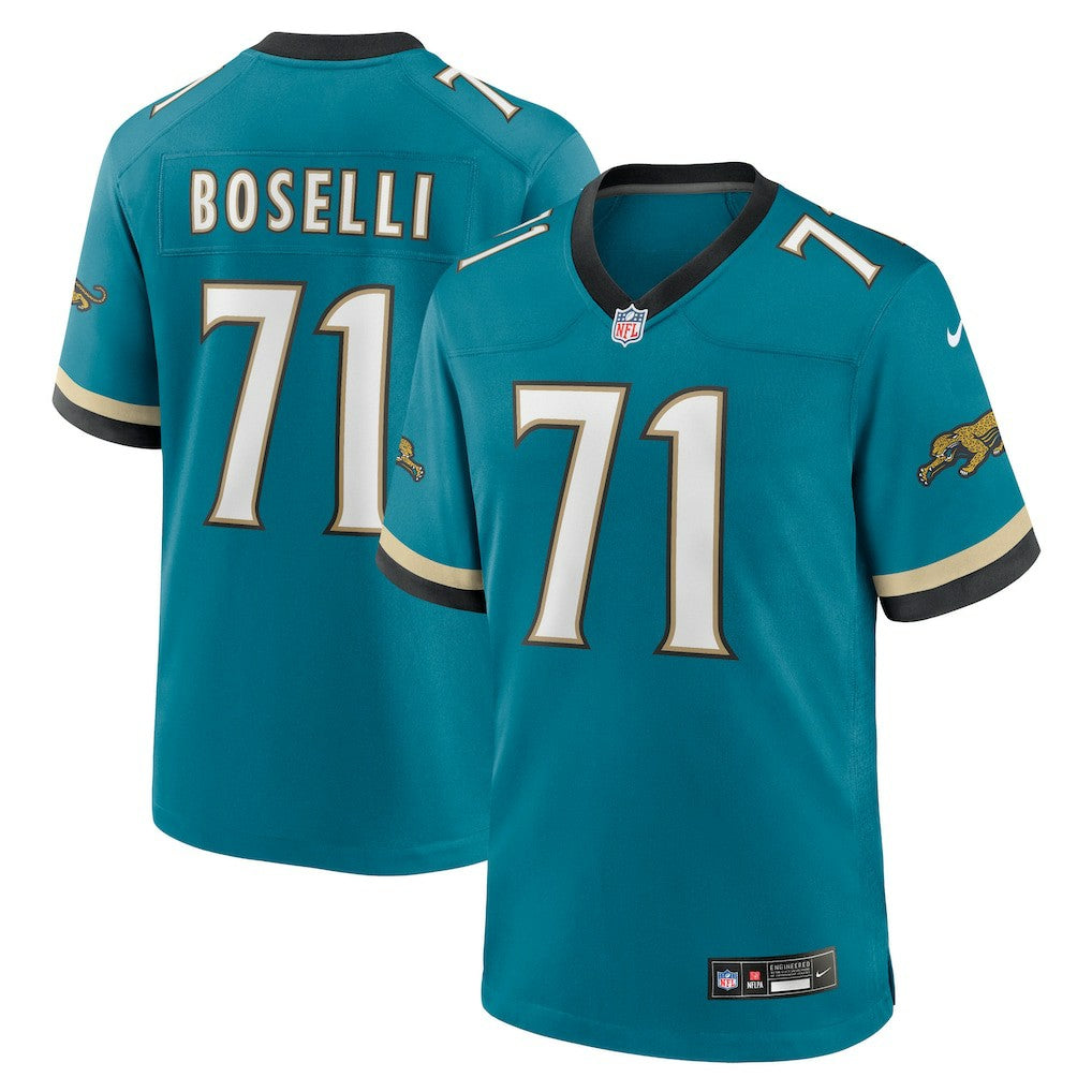 Nike Tony Boselli Jacksonville Jaguars Prowler Throwback Retired Player Game Jersey Teal
