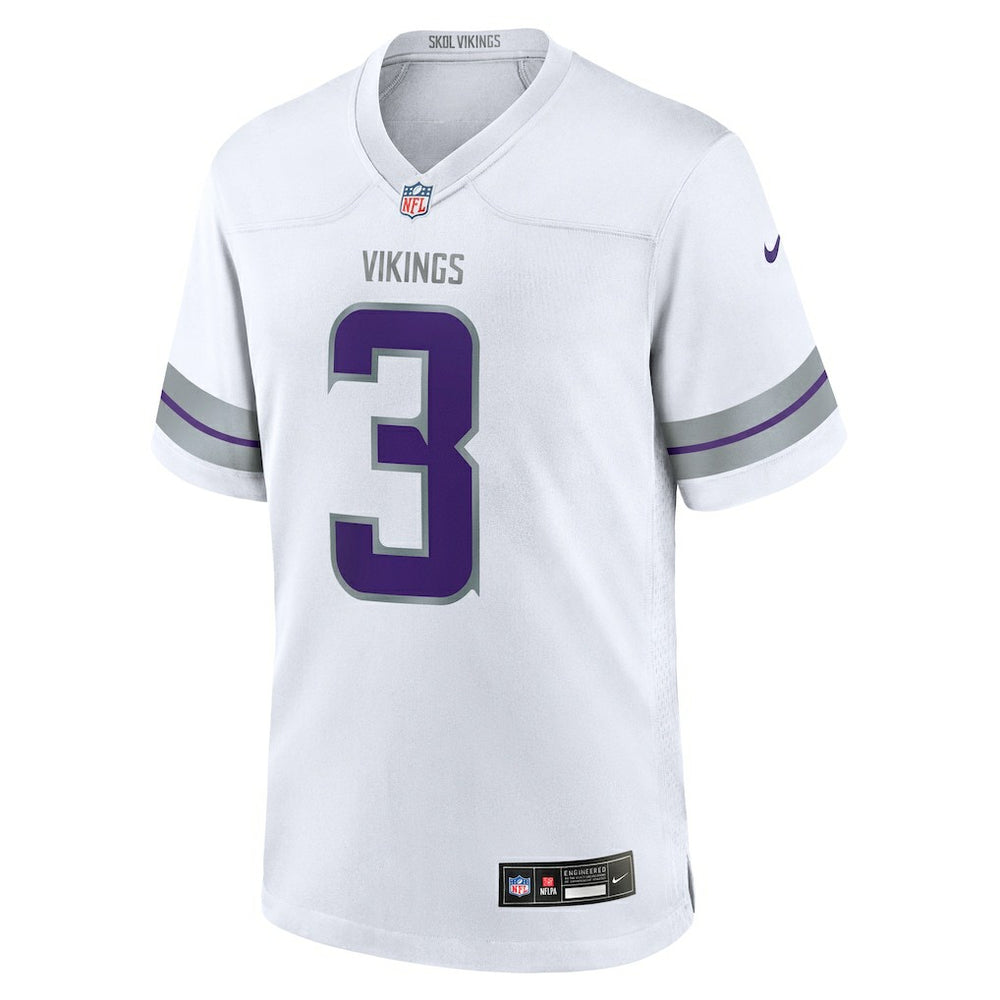 Nike Jordan Addison Minnesota Vikings Alternate Game Player Jersey White