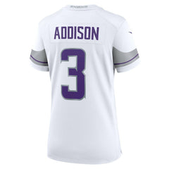 Nike Jordan Addison Minnesota Vikings Women's Alternate Game Player Jersey White