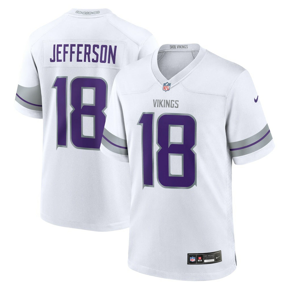 Nike Justin Jefferson Minnesota Vikings Alternate Game Player Jersey White