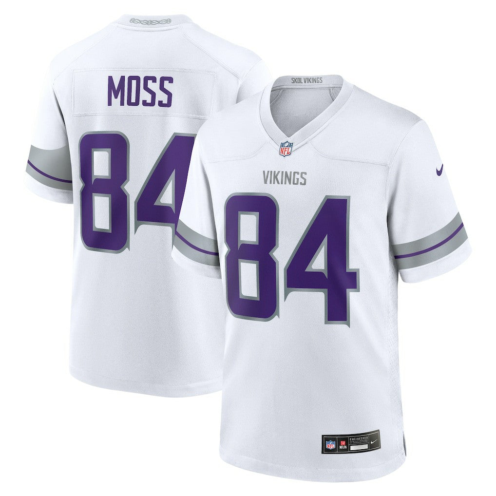 Nike Randy Moss Minnesota Vikings Alternate Retired Player Game Jersey White