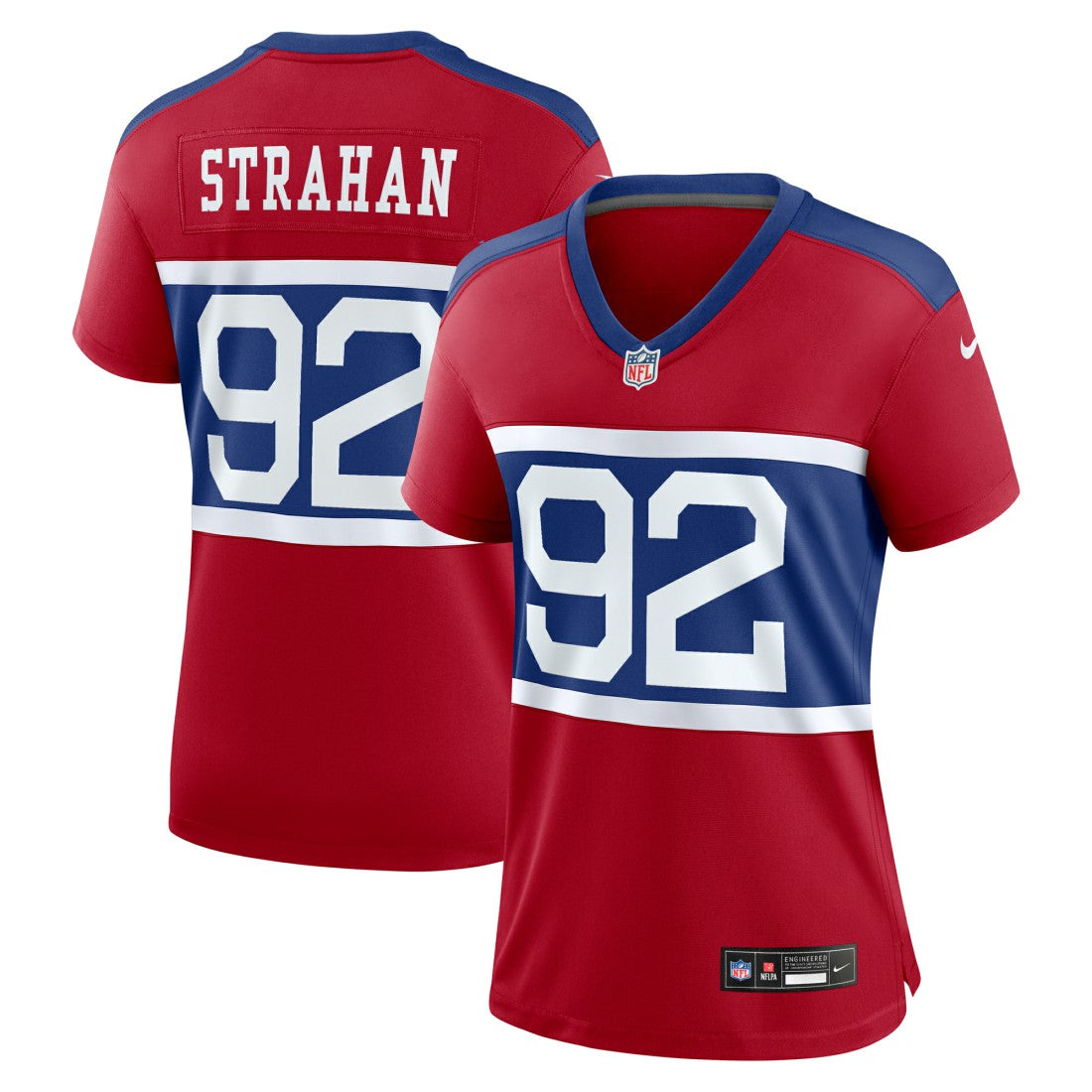 Nike Michael Strahan New York Giants Women's Alternate Retired Player Game Jersey Century Red