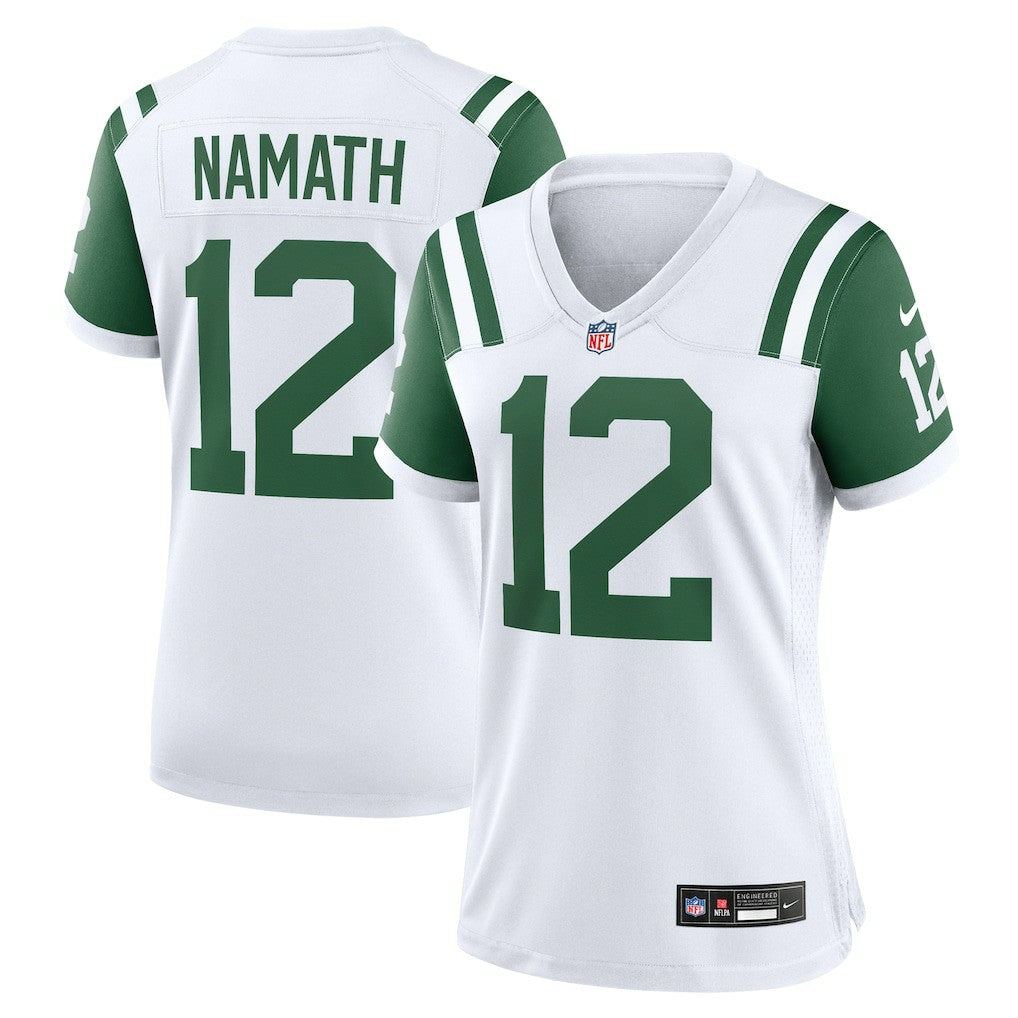 Nike Joe Namath New York Jets Women's Classic Alternate Retired Player Game Jersey White
