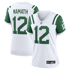 Nike Joe Namath New York Jets Women's Classic Alternate Retired Player Game Jersey White