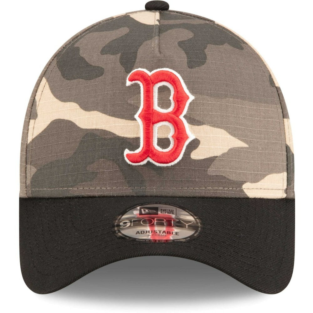 Boston Red Sox New Era Camo Crown A-Frame 9FORTY Adjustable Hat - New Era Sale