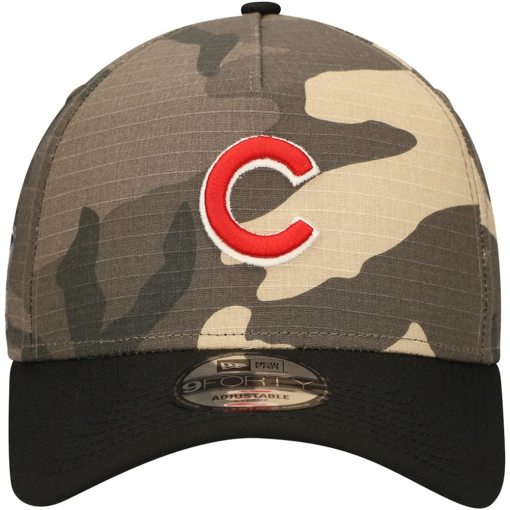 Chicago Cubs New Era Camo Crown A-Frame 9FORTY Adjustable Hat - New Era Lifestyle
