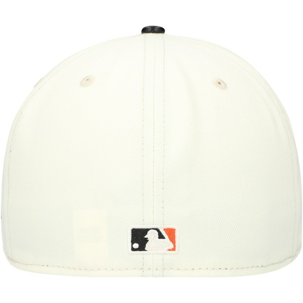 San Francisco Giants New Era Game Night Leather Visor 59FIFTY Fitted Hat - Cream - New Era Lifestyle
