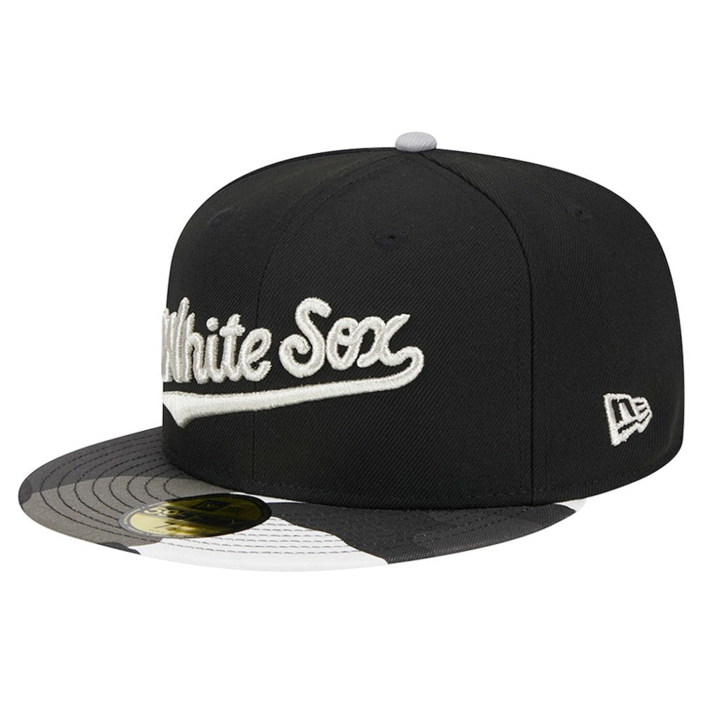 Chicago White Sox New Era Metallic Camo 59FIFTY Fitted Hat - Black - New Era Lifestyle