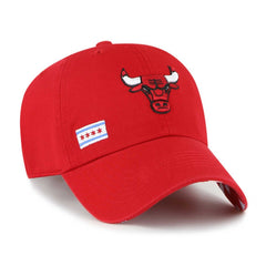 Chicago Bulls '47 Women's Confetti Undervisor Clean Up Adjustable Hat Red | 47 brand outlet