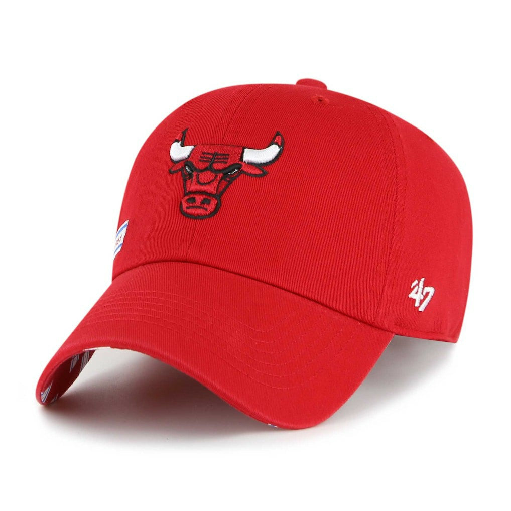 Chicago Bulls '47 Women's Confetti Undervisor Clean Up Adjustable Hat Red | 47 brand outlet