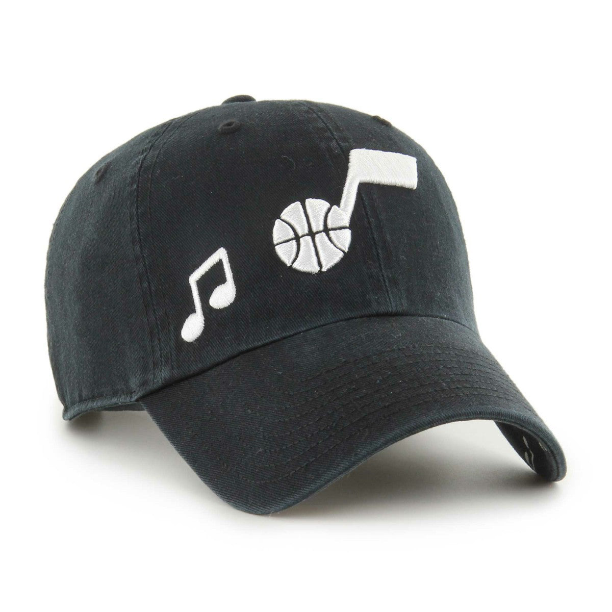 Utah Jazz '47 Women's Confetti Undervisor Clean Up Adjustable Hat Black | 47 brand Lifestyle