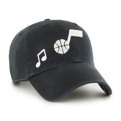 Utah Jazz '47 Women's Confetti Undervisor Clean Up Adjustable Hat Black | 47 brand Lifestyle