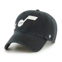 Utah Jazz '47 Women's Confetti Undervisor Clean Up Adjustable Hat Black | 47 brand Lifestyle