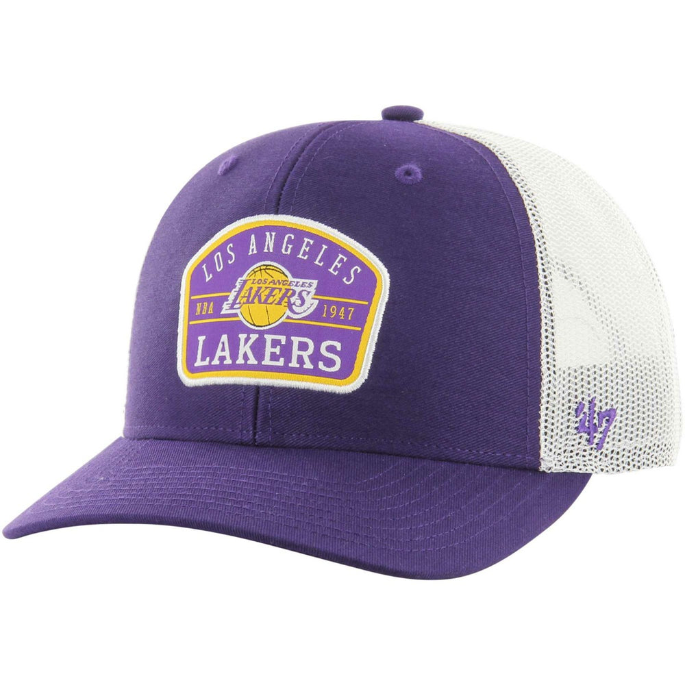 Los Angeles Lakers '47 Semi Patch Trucker Adjustable Hat Purple | 47 brand outlet
