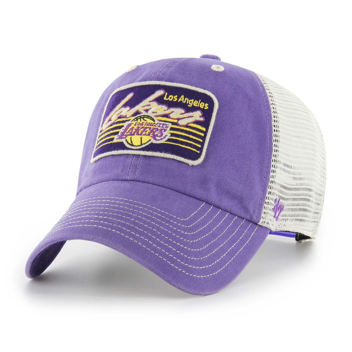 Los Angeles Lakers '47 Five Point Patch Clean Up Adjustable Hat Purple | 47 brand discount