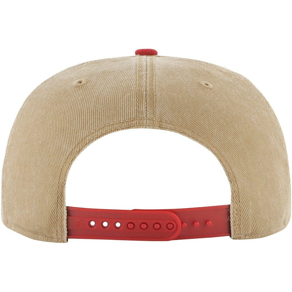 Chicago Bulls '47 Chilmark Captain Snapback Khaki/Red | 47 brand outlet