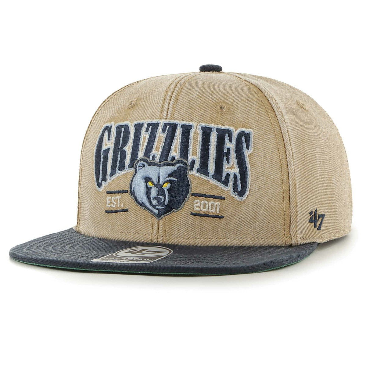 Memphis Grizzlies '47 Chilmark Captain Snapback Khaki/Navy | 47 brand US