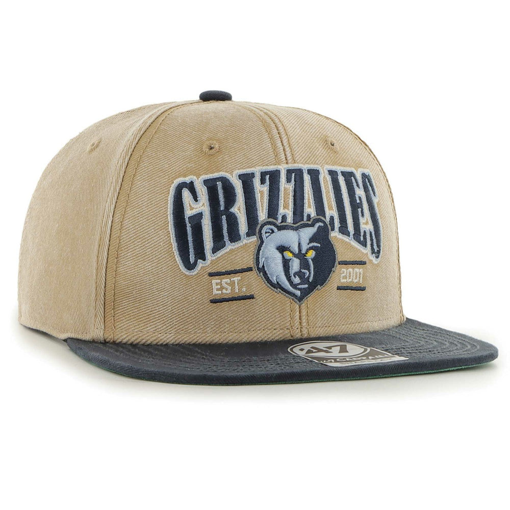 Memphis Grizzlies '47 Chilmark Captain Snapback Khaki/Navy | 47 brand US
