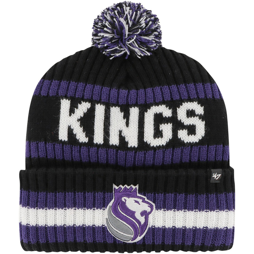 Sacramento Kings '47 Bering Cuffed Knit Hat with Pom Black | 47 brand outlet
