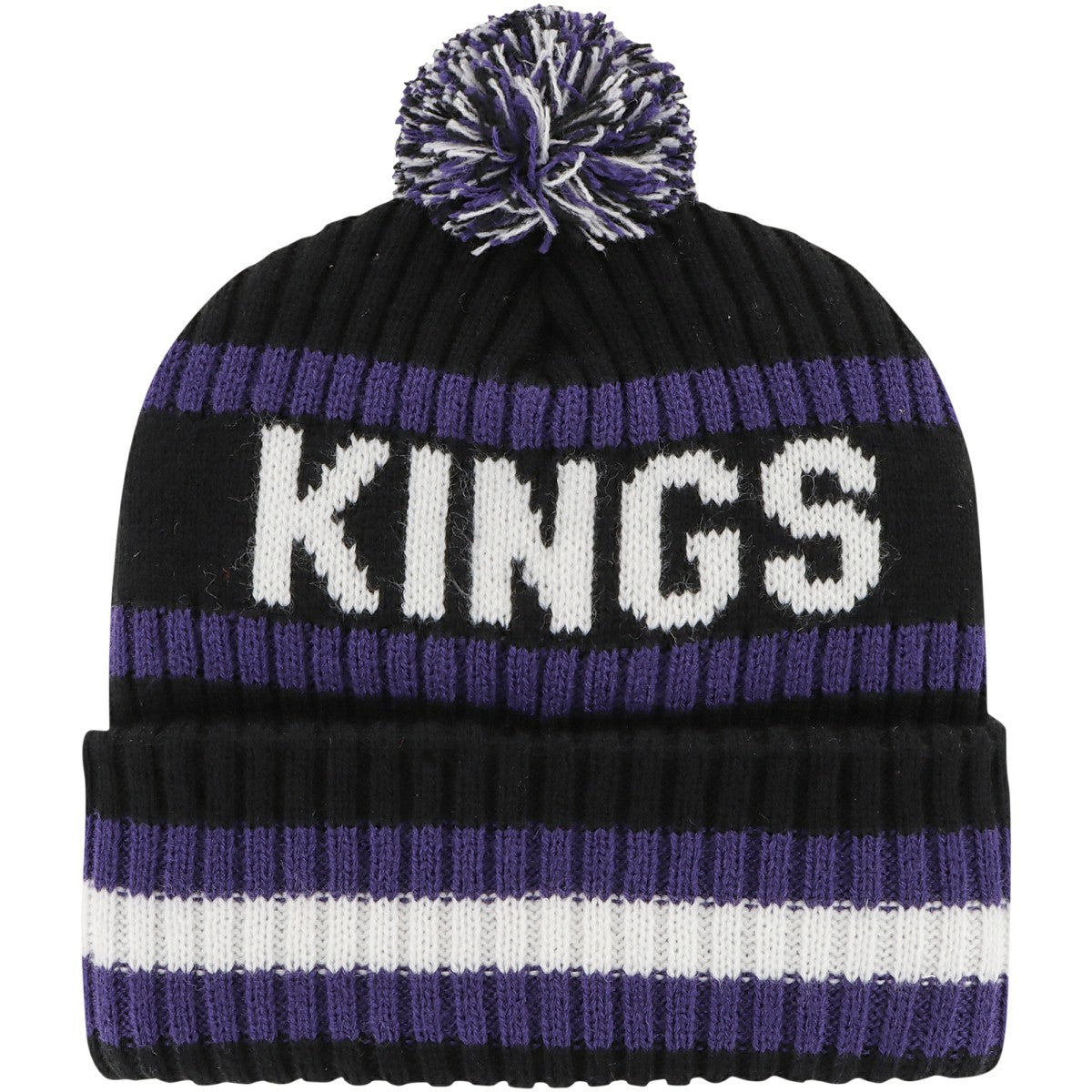 Sacramento Kings '47 Bering Cuffed Knit Hat with Pom Black | 47 brand outlet