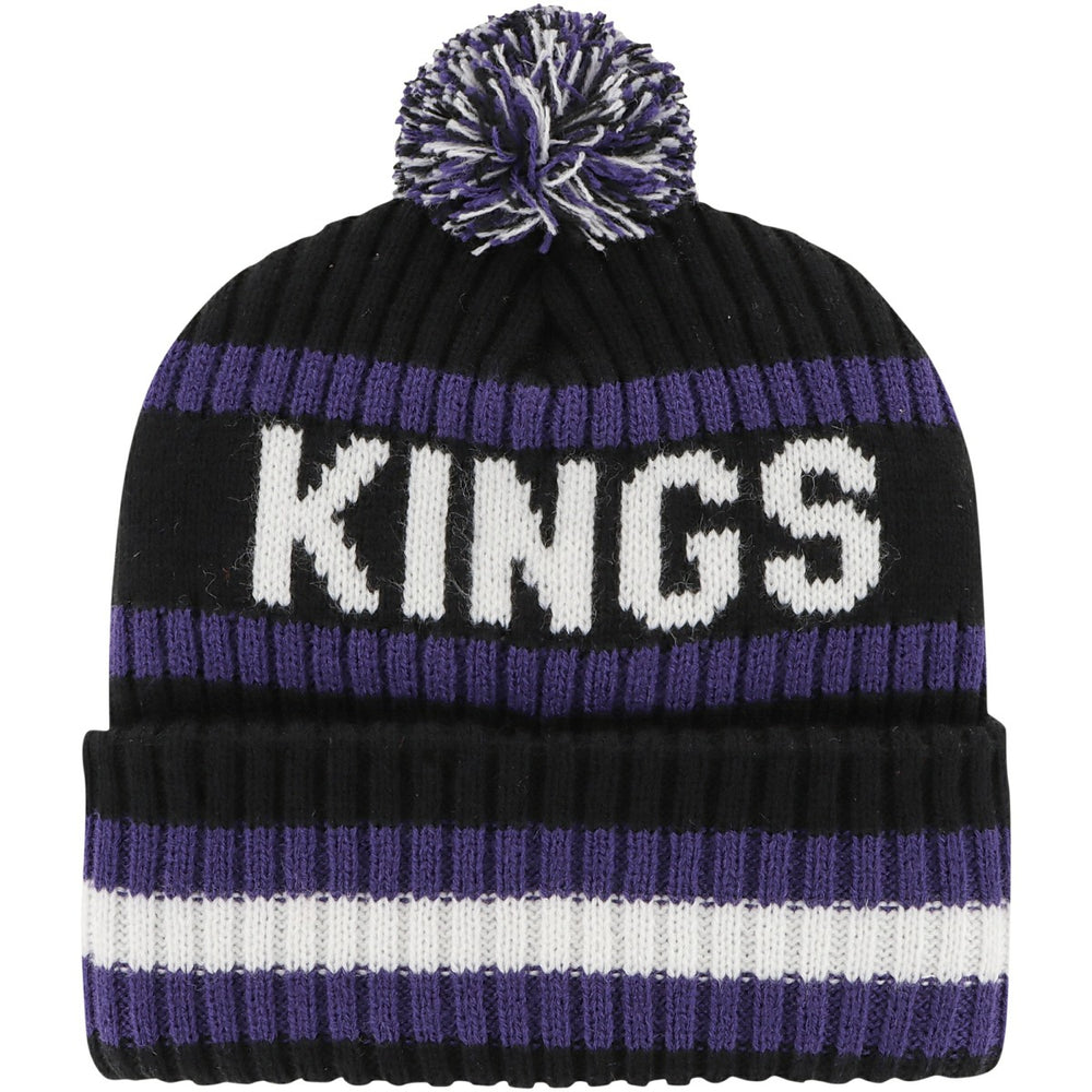 Sacramento Kings '47 Bering Cuffed Knit Hat with Pom Black | 47 brand outlet