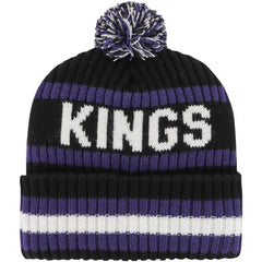Sacramento Kings '47 Bering Cuffed Knit Hat with Pom Black | 47 brand outlet